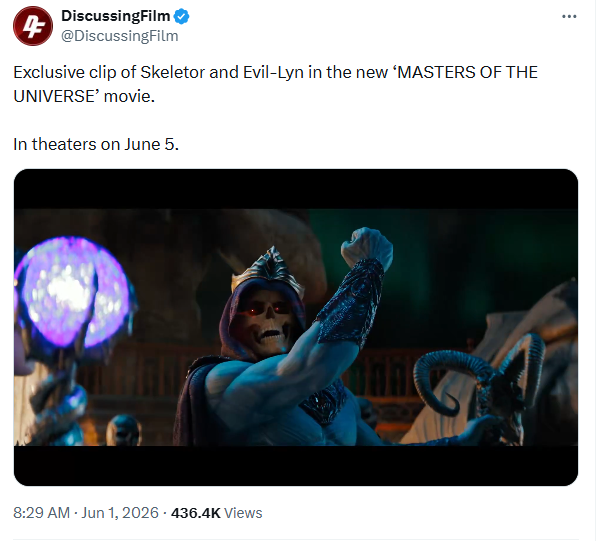 Busiris's tweet photo. I'm already seeing it with the replies to this clip and I'm sure we'll continue to see it: If anyone complains that the movie is too silly (or "cringe") please remember that those people are a lost cause and won't ever be satisfied, especially when it's *supposed* to be silly. https://t.co/AC3qXlKZJ2
