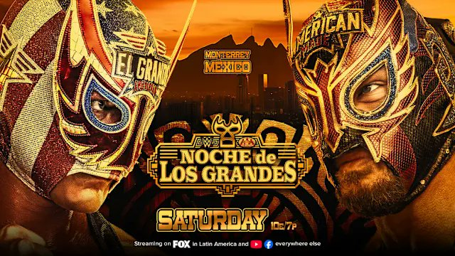 Planeta_Wrest's tweet photo. Bleacher Report le otorgó a El Grande Americano vs. OG El Grande Americano en #AAANocheDeLosGrandes una calificación perfecta de A+.

El combate mejor valorado de #WWE y #AAA del fin de semana.

Para entender las calificaciones hay que tener en cuenta lo siguiente:

AAA → Sobresaliente / Matrícula de honor.
AA+, AA, AA− → Sobresaliente alto.
A+, A, A− → Notable alto.
BBB+, BBB, BBB− → Bien.
BB y inferiores → Aprobado justo o niveles de mayor riesgo.