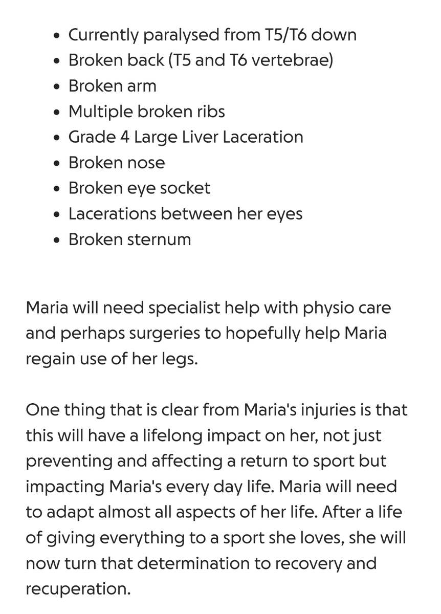gaIaxygang's tweet photo. maria costello who was involved in the major sidecar crash during IoM TT is currently paralysed. there is a fundraiser open for her (specialist treatments, accessibility modifications to her residence, etc) https://t.co/nAX5st8Swn