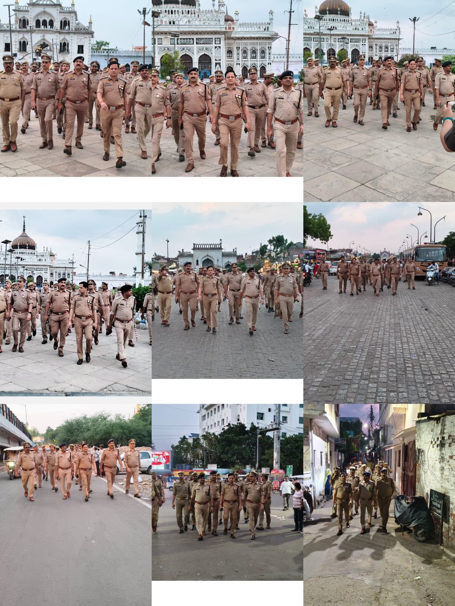DCPWEST1's tweet photo. #lko_police_on_duty
@DCPWEST1 IPS कमलेश दीक्षित द्वारा आगामी मोहर्रम के दृष्टिगत पुलिस अधिकारियों एवं फोर्स के साथ जुलूस मार्गों का निरीक्षण कर संवेदनशील क्षेत्रों में पैदल गश्त की गई तथा सुरक्षा व्यवस्था का जायजा लेकर आवश्यक दिशा-निर्देश दिए गए। @lkopolice https://t.co/A04dsWI1kO