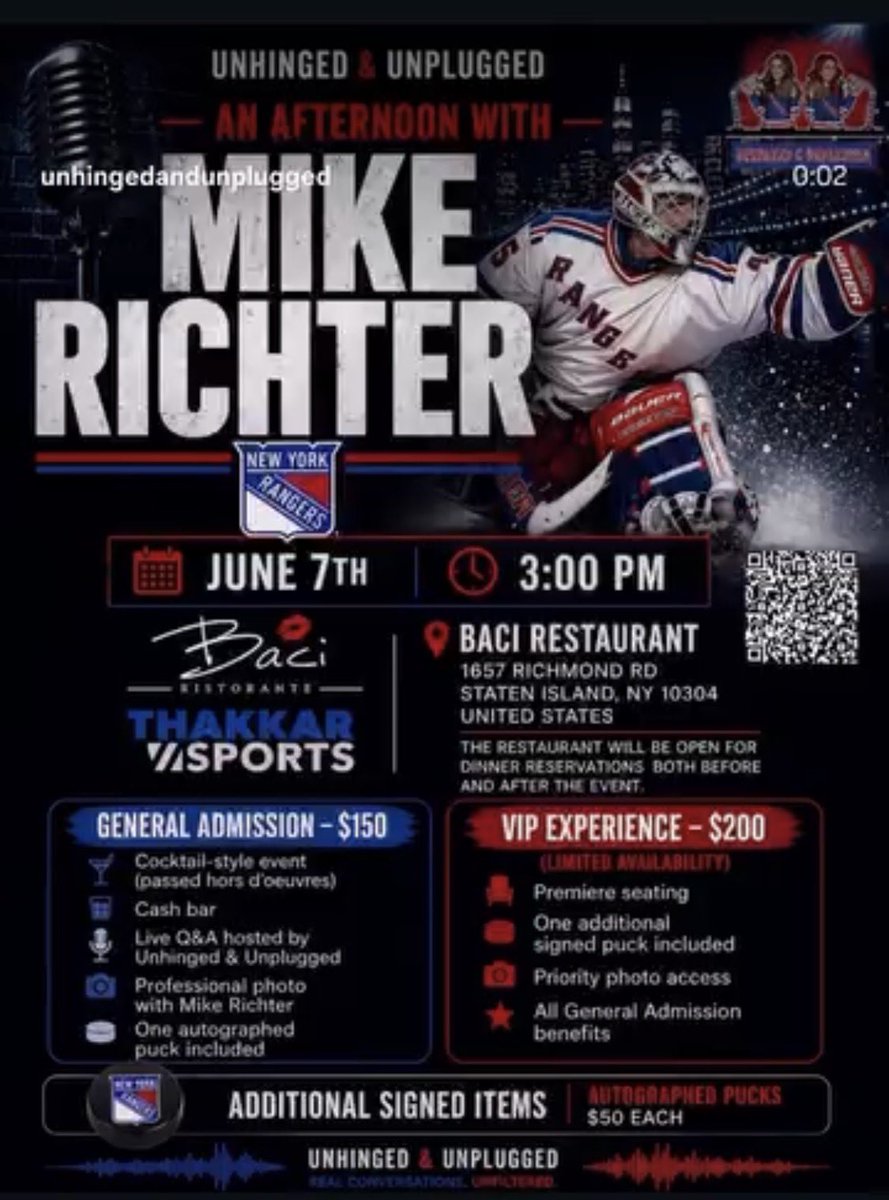SIYankeefan's tweet photo. Don’t miss your chance to meet NY Ranger’s legend Mike Richter!  This is a great opportunity for a fun afternoon and an awesome gift for Father’s Day!  

https://t.co/PYhxAeMoNp https://t.co/ervyvG3gfh