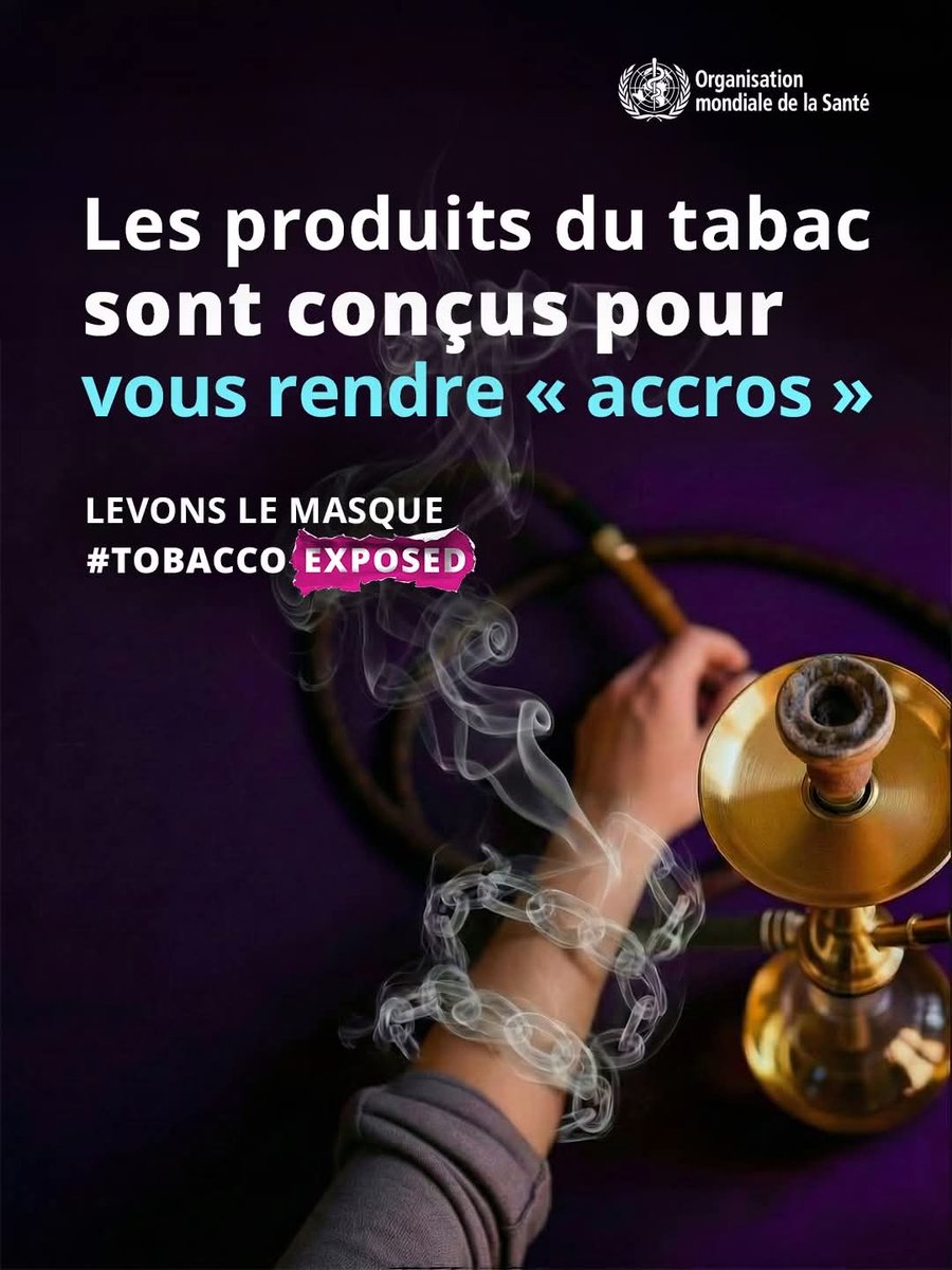 OMSMadagascar's tweet photo. 🚭 Derrière le marketing et les apparences, le tabac continue de tuer.
L’industrie du tabac cible sans cesse de nouveaux consommateurs, notamment les jeunes. Ne vous laissez pas tromper.
Démasquons ses tactiques. Protégeons notre #santé.

#TobaccoExposed
#StopTabac https://t.co/OgaSufYQND