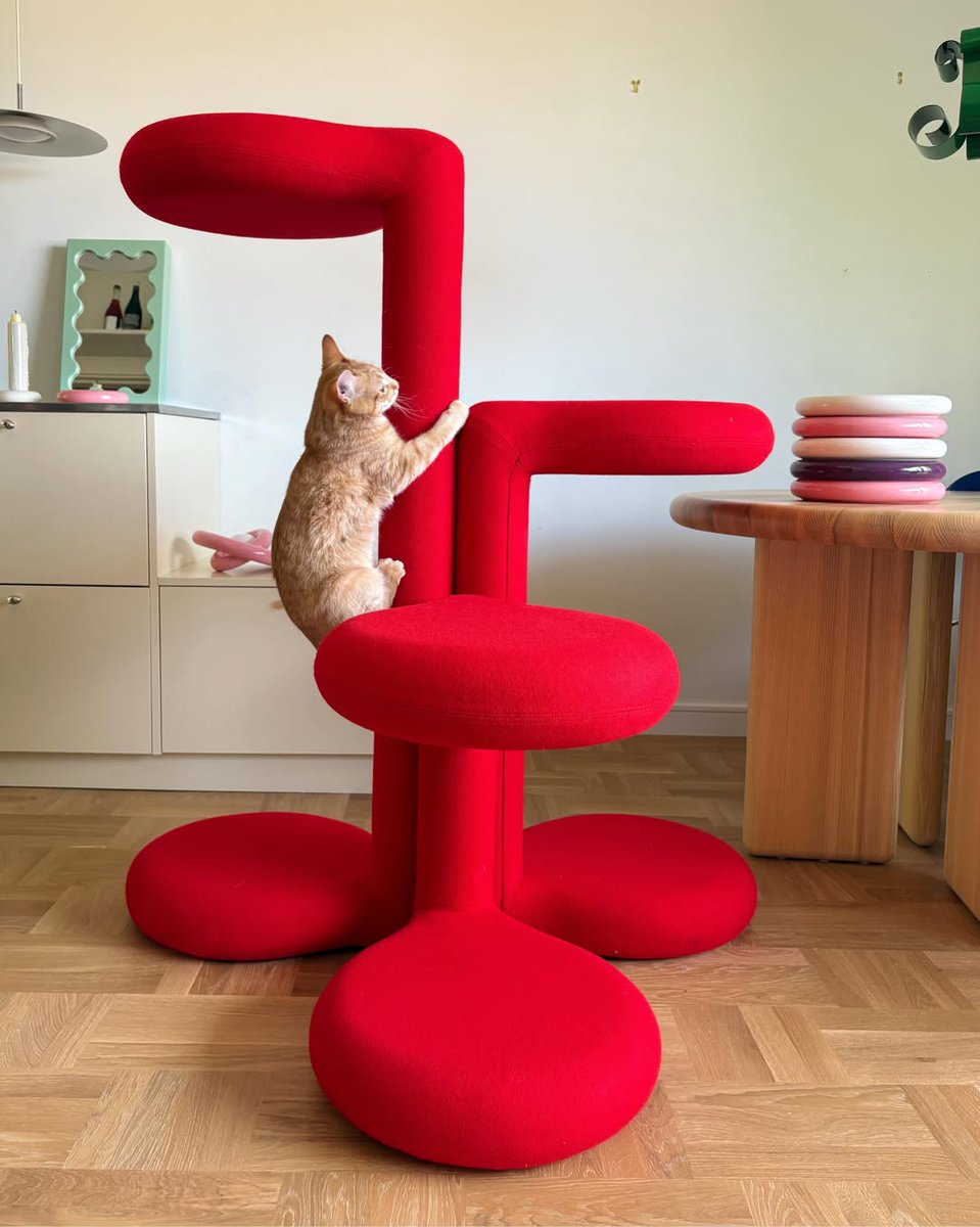 interiorsuckerr's tweet photo. Chunky Cat Tree by Gustav Westman https://t.co/POmoJmtL4e