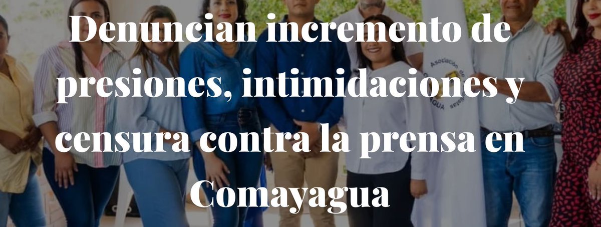IFEXALC's tweet photo. #Honduras 🇭🇳 @Conexihon denuncia incremento de presiones, intimidaciones y censura contra la prensa en Comayagua. Los casos documentados muestran ataques crecientes contra medios locales en medio de preocupantes deterioros de la libertad de prensa. 
https://t.co/1XemMdATUr https://t.co/rogxXDk007