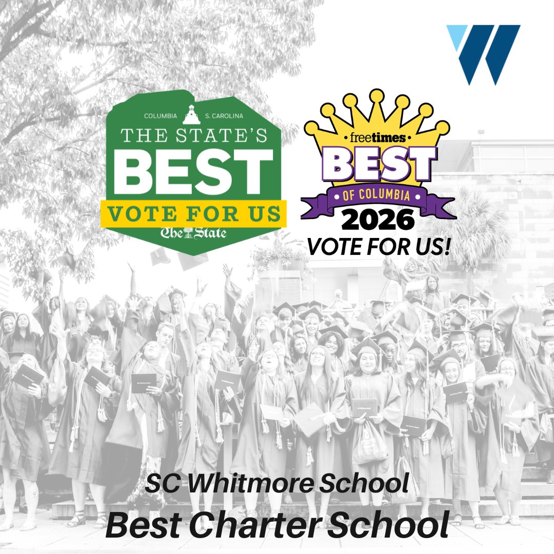 SCWS1's tweet photo. SC Whitmore School has been nominated for BOTH Free Times Best of Columbia AND The State’s Best! 🏆

Vote for SC Whitmore School today:
⭐ Best of Columbia:
https://t.co/pJ4rubuCR5

⭐ The State’s Best:
https://t.co/9coHqQKppF

Thank you for supporting SCWS! 💙 https://t.co/oZQOqdZMDw