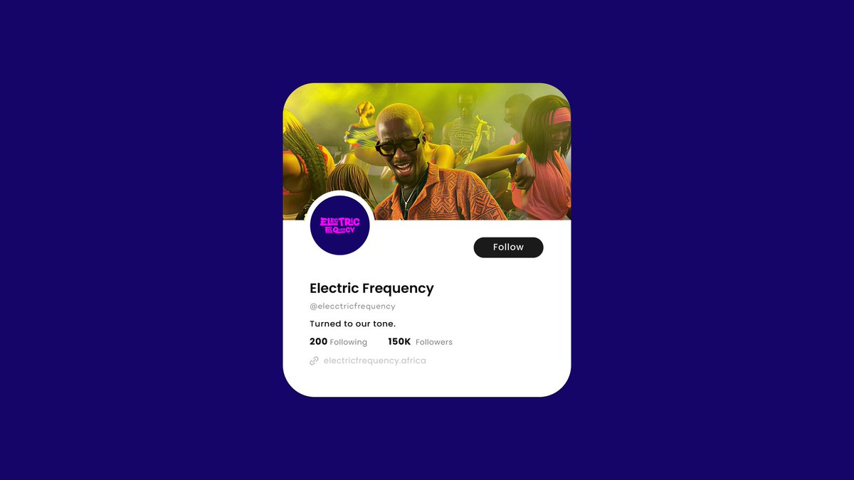 O_AnthonyOgie's tweet photo. Brand assets for Electric Frequency 

➡️ I create stop scrolling designs that sell, build trust and amplify visibility.

Work with me 🙂
officialaty@gmail.com

Or send a DM✉ https://t.co/QKnzYYcHTv