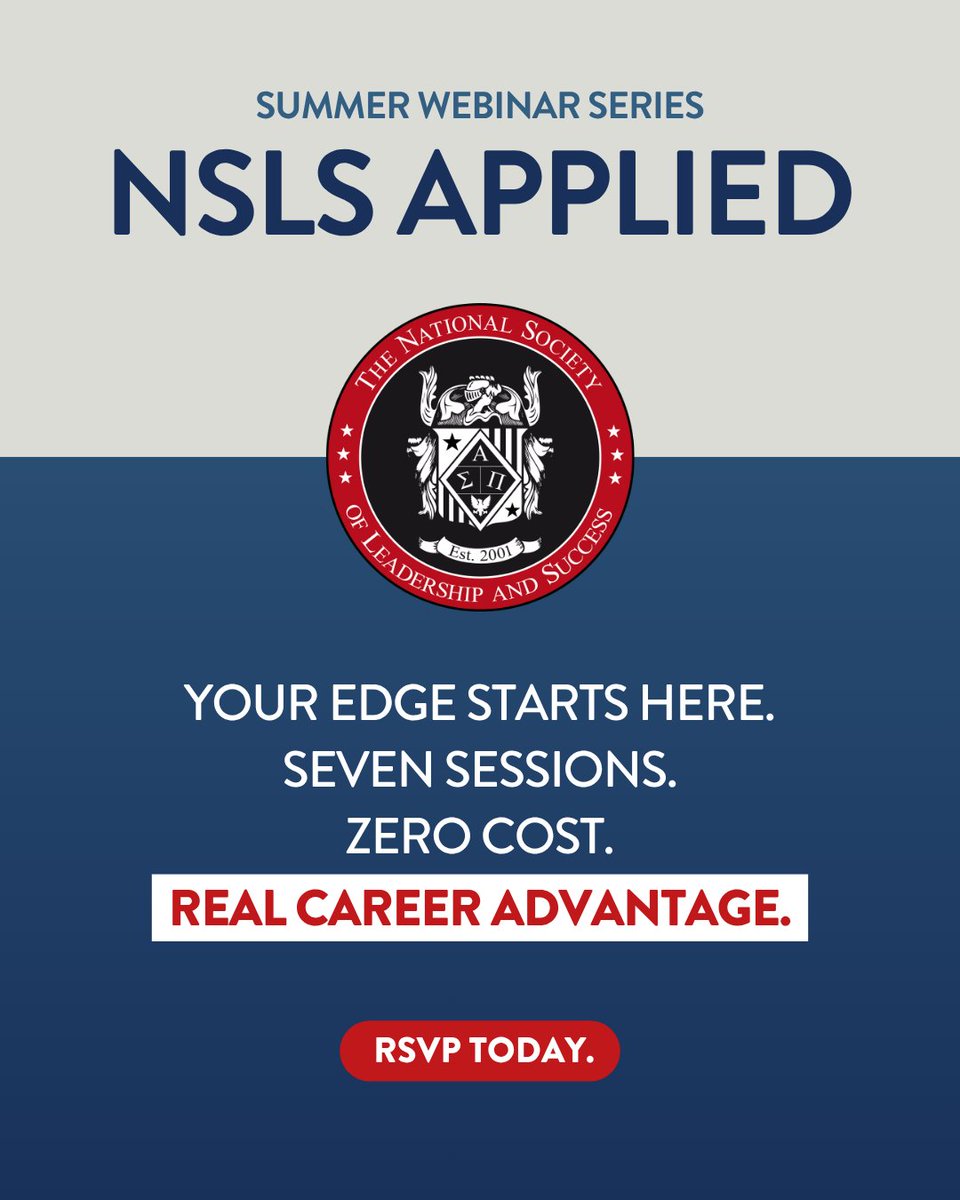 theNSLS's tweet photo. The old job search playbook may be working against you.

Find out what’s working at our free webinar NSLS Applied: Navigating the Job Market Right Now on June 3 at 7 PM ET. 

Sign up 👉 https://t.co/PRlwrlpfPT 

#theNSLS #NSLSApplied #CareerReadiness https://t.co/9l42FyalAv
