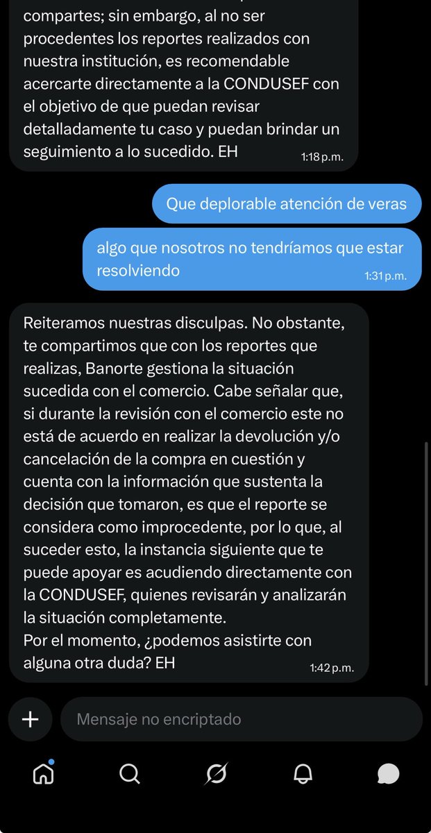 LauraDiva98's tweet photo. @BanorteEscucha Gracias por su “asistencia” que no nos es de utilidad https://t.co/FdREGe72Vk