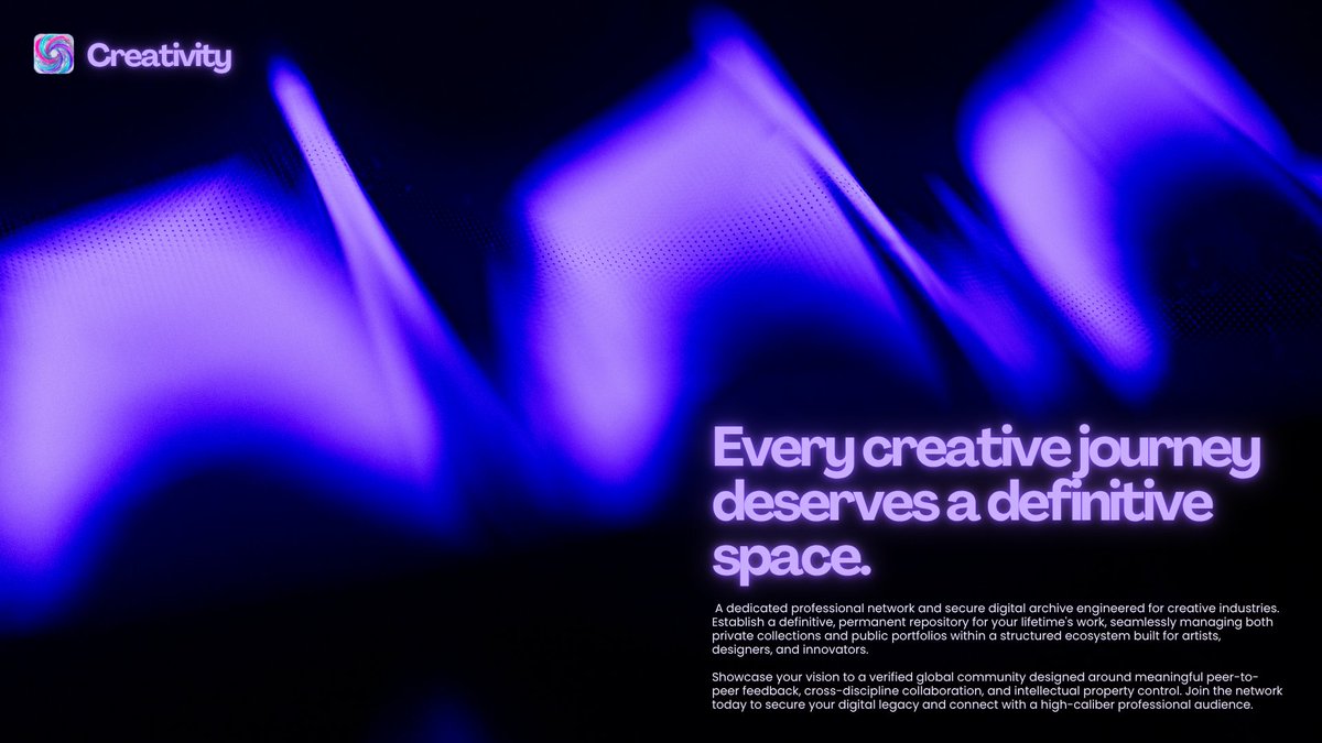 the_creativity_'s tweet photo. Every creative journey deserves a definitive space.

Introducing The Creativity App — a professional network built for creators to archive their work, showcase their vision, and engage with a global audience for meaningful feedback.

Establish your presence right now!
https://t.co/DDd7e6vZM6