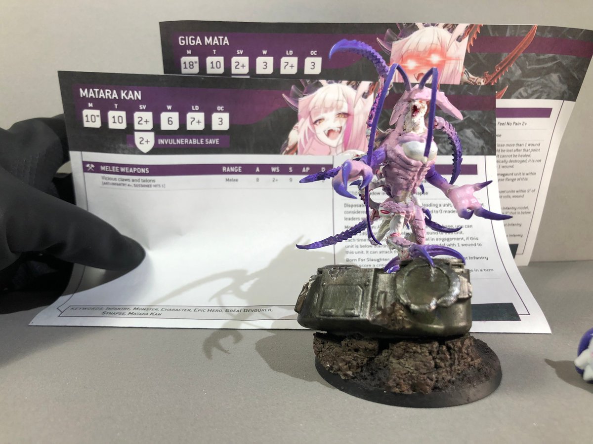dr_scuff's tweet photo. Since a LOT of you liked the Matara Kan kitbash, some of you might also like some rules to go with it! 

TWO different homebrew datasheets to let you run Matara in your 40k army! If ya don't know what any of this is, I explain it all in the full video so check that out! #KanCraft https://t.co/9mhP53xvzX