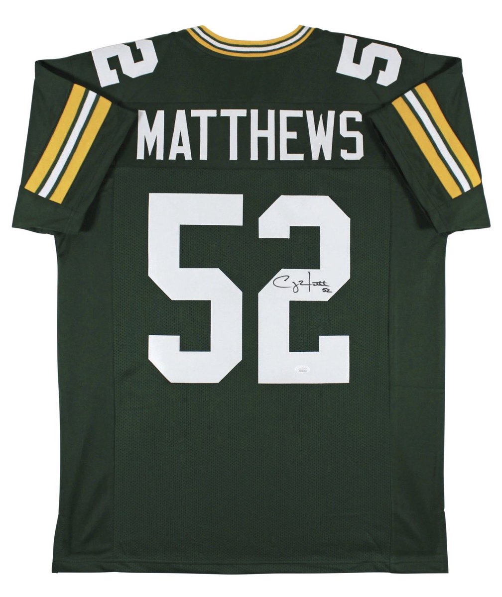 MC__Collections's tweet photo. Clay Matthews signed custom Packers jersey. COA: JSA. 

DM us if interested for purchase. https://t.co/weYL4johRq