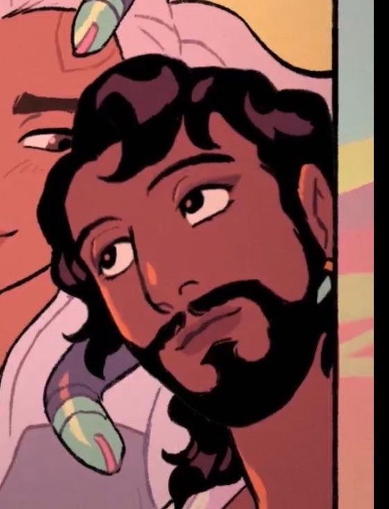 _JQOS's tweet photo. I know they’re not a playable hero but I have been desperately wanting more MENA and South Asian characters in Overwatch, so to have this beautiful new character and them being non-binary means so much to me 🩷💛💙 https://t.co/r4df2o9Cyy