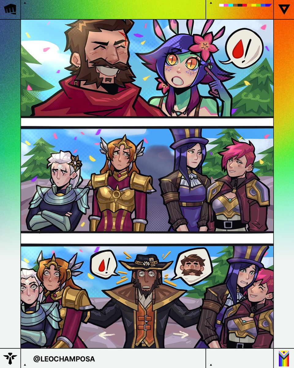 lollatam's tweet photo. Ver hasta la más mínima herida le rompe el corazoncito a Twisted Fate 😭
 
Este año celebramos el Orgullo con 8 piezas personalizadas creadas por artistas de la comunidad. @Leochamposa, te agradecemos por haber capturado el amor de Twisted Fate y Graves ❤️ https://t.co/4prNEkT58p
