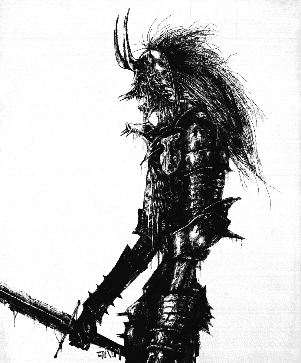 grimalisk_'s tweet photo. Mullet undead - You caught him right off the coffin and he's not too happy about that. https://t.co/9LuhdZnfY5