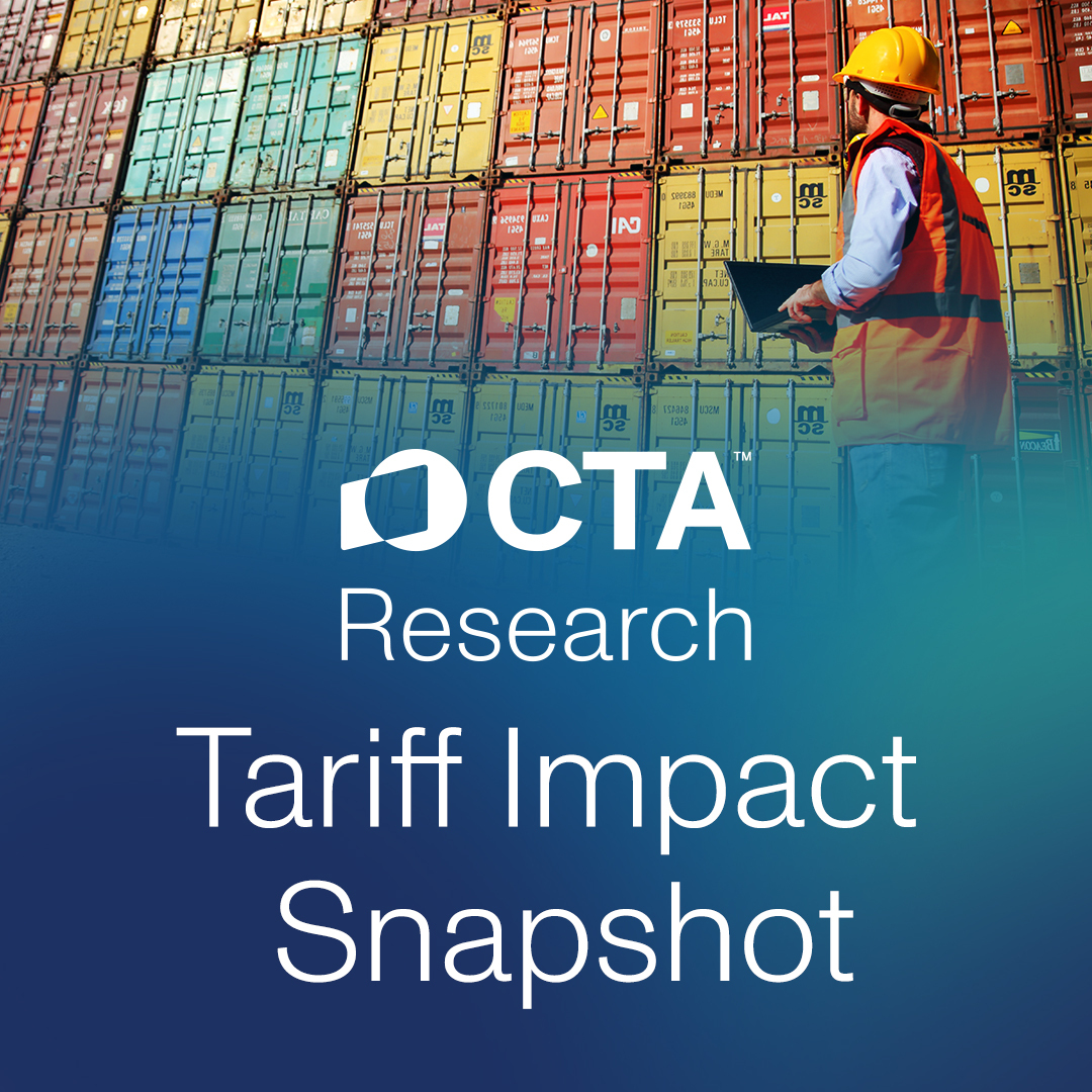 CTATech's tweet photo. The numbers behind the headlines. 

CTA's Consumer Technology Industry Tariff Impact Snapshot — released during CTA Trade Week — shows consumer technology importers paid $23.5 billion in tariffs in 2025, more than five times the prior year. The average industry tariff rate rose from 1% to a peak of 7%, with gaming consoles, wireless headphones and smart home devices seeing the steepest increases. 

Explore the data: https://t.co/Rs0cp7iRiX