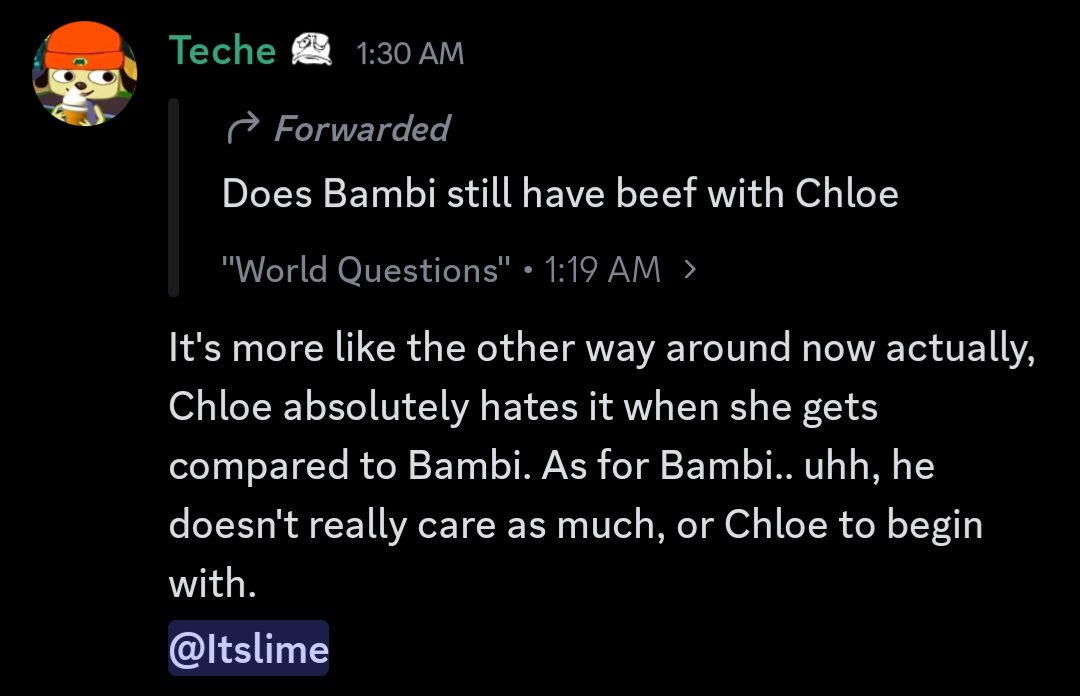 DaveBambiUpdate's tweet photo. Chloe hates being compared to Bambi. https://t.co/VLZq9Z3Xpd