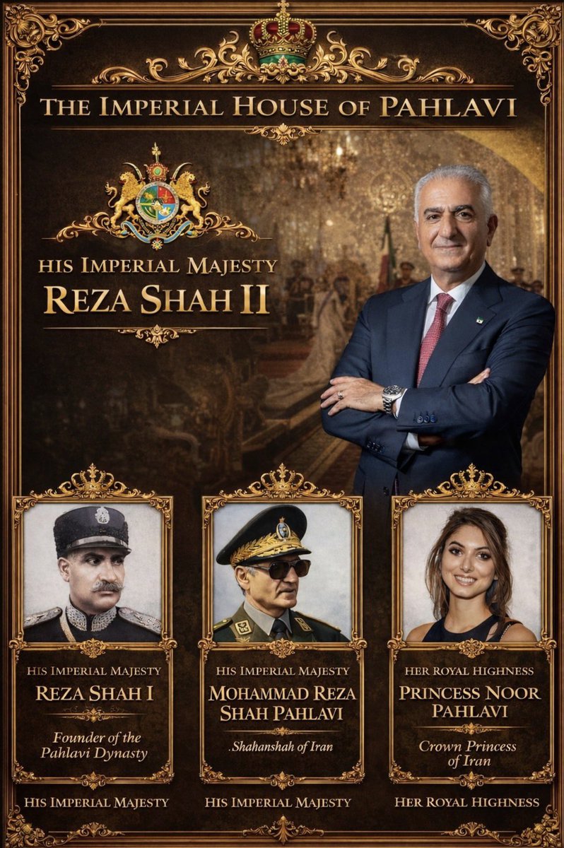 JBani36361's tweet photo. @JamesDeanUFO Javid Shahdokht Noor 🫡❤️👑

Ta Abad Javid Shah 🫡💙👑
(in english: Long Live The King Till Eternity)
Payande Iran
(in english: Long Live Iran)
💚💚🤍🌞👑🦁🌞🤍❤️❤️

#KingRezaPahlaviForIran
#جاویدشاه
#JavidShah https://t.co/hXD6fHpeSc