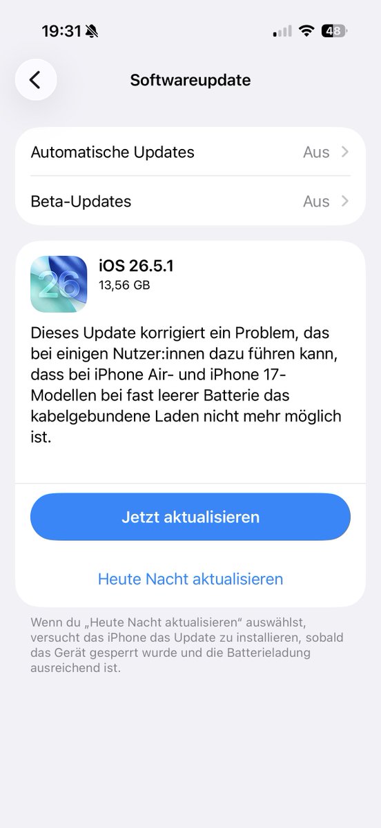 applefan81's tweet photo. Und ab geht die Post 🥳#Update https://t.co/CD5EooFQXE