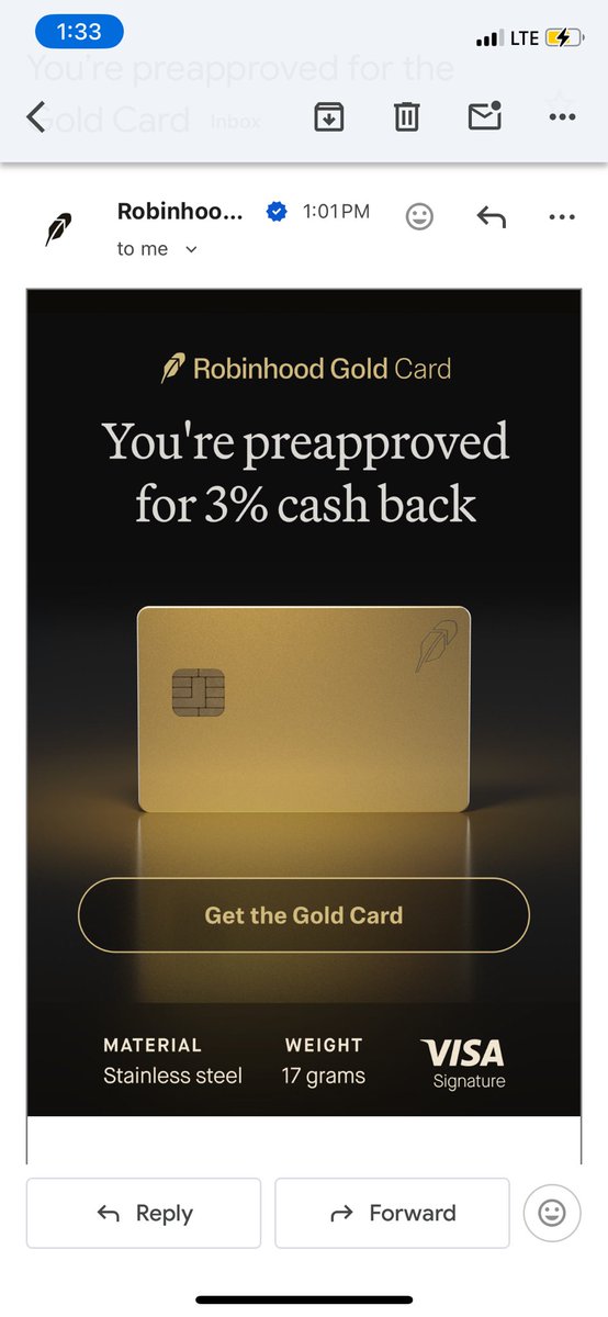 DanielG0173's tweet photo. @RobinhoodApp thanks for the pre approval on the Robinhood credit card but no new customer bonus!? Weak sauce. Majorly. Not even a $200? Absurd. Y’all are an embarrassment https://t.co/LsRJ2X6fFk