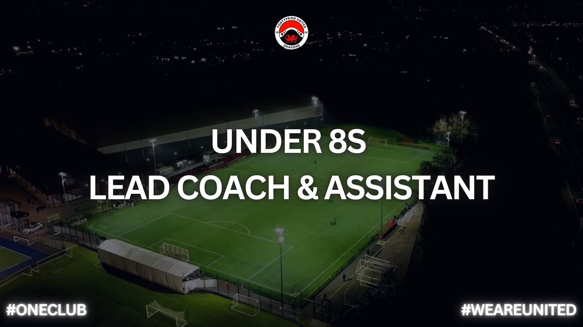 PontyUnitedA's tweet photo. 📝 𝗔𝗰𝗮𝗱𝗲𝗺𝘆 𝗩𝗮𝗰𝗮𝗻𝗰𝗶𝗲𝘀

We are actively recruiting ahead of the 2026/2027 season. 

⚽️ Under 8s Lead &amp; Assistant
🩹 L4 Medical Assistants
📽️ Head of Analysis
🧤 Head of FDP Goalkeeping

If interested please email AcademyPUFC@gmail.com 

#OneClub #WeAreUnited https://t.co/IPLC8Ed5mA