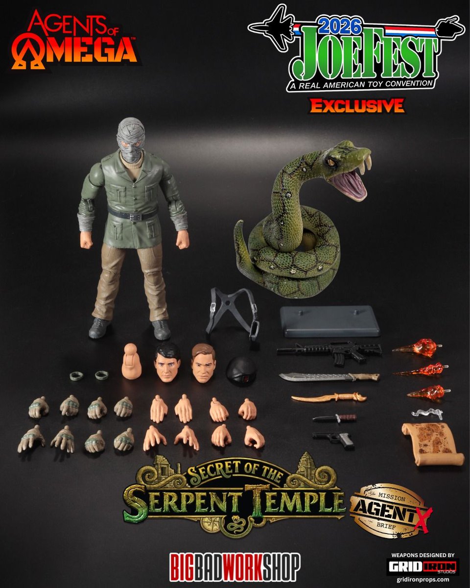 Big Bad Workshop 1/12 Scale Agents of Omega: Secret of the Serpent ...