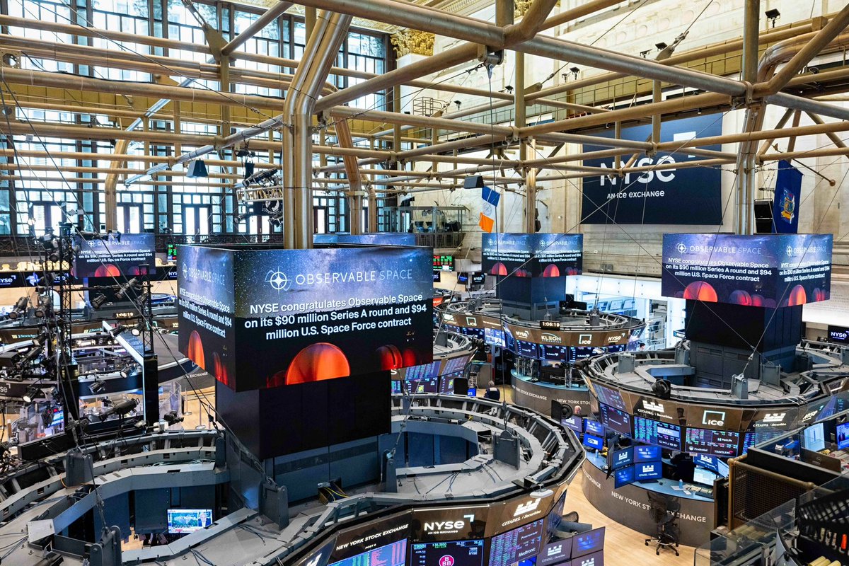 ObservableSpace's tweet photo. Great to be featured on the floor of the New York Stock Exchange and share what we’re building at Observable Space.

@NYSE https://t.co/LRI7DjHLgN