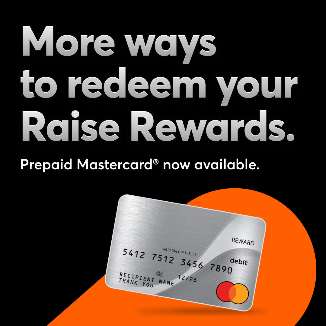 RaiseApp's tweet photo. 💳 Prepaid Mastercard is now available.

Turn your Raise Cash or RaiseOne balance into everyday spending power with redemptions from $5 to $300.

More flexibility. More ways to use your rewards. https://t.co/iF0tHoefuW