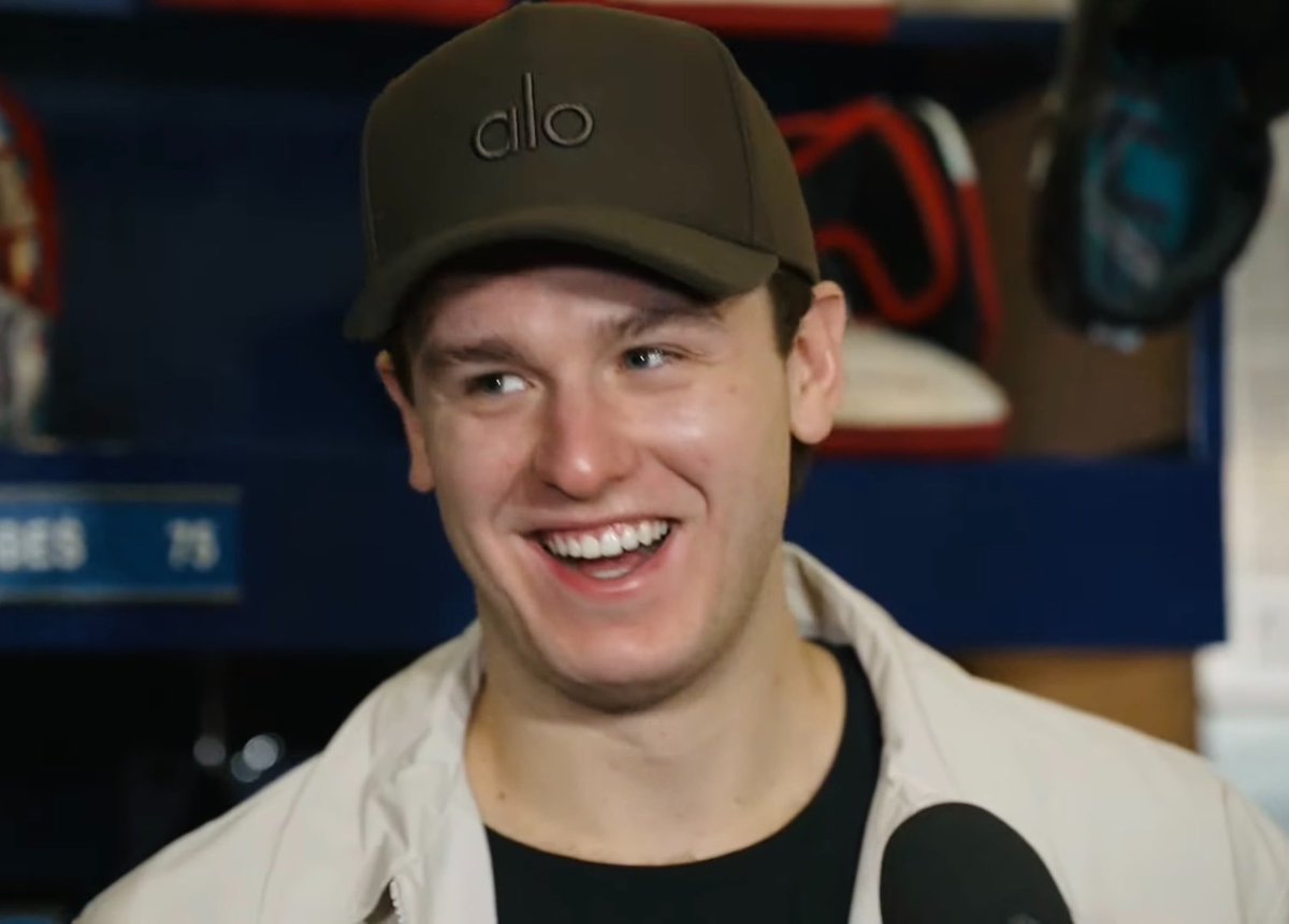 HabsOnReddit's tweet photo. Jakub Dobes when asked about the Luke Combs concert and if that was the first time he shotgunned a beer:

“I went to Ohio State…” https://t.co/CbvJa0Jqtw