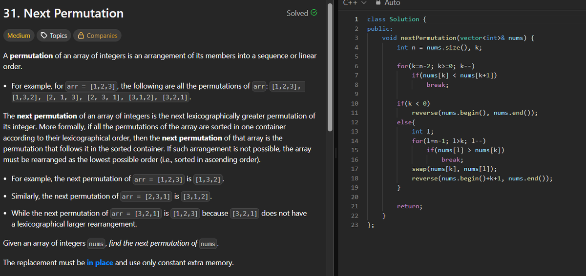 aniketinTech's tweet photo. Started my #SDESheetChallenge today! 🚀

Day 1 Progress:
Pascal's Triangle: Build solutions row by row
Next Permutation: Think in terms of permutations and pivots
Set Matrix Zeroes: Optimize space using matrix markers
@striver_79 @takeUforward_ #LeetCode #DSA https://t.co/uWUkX8HBIj