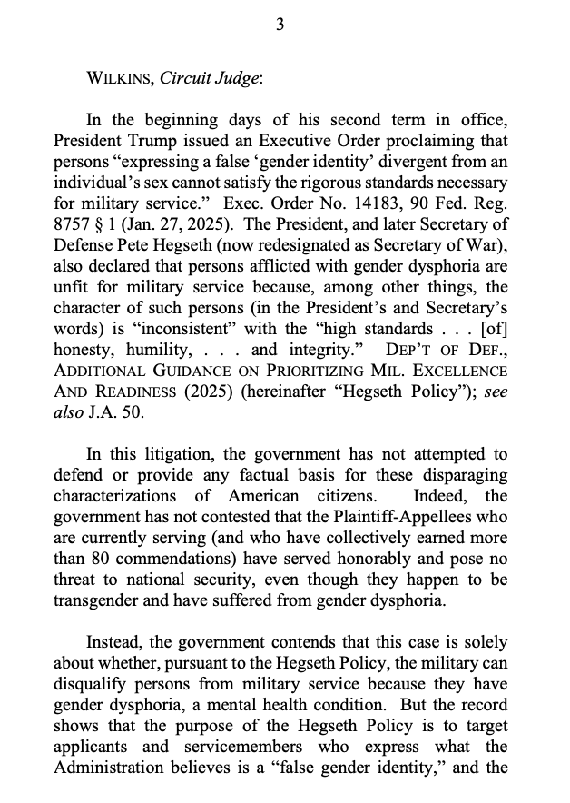Ashley__Murray's tweet photo. NEWS: DC Circuit rules the Trump administration's policy banning transgender military members is unconstitutional. Plaintiffs can continue to serve. Their lawyers are seeking class action status for the case. https://t.co/8Xhkg3Z7fa