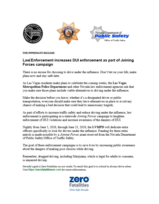 LVMPD's tweet photo. Click below for more information on the Joining Forces Campaign that will take place nightly from June 5 to June 21. https://t.co/TiGp7VTXQL