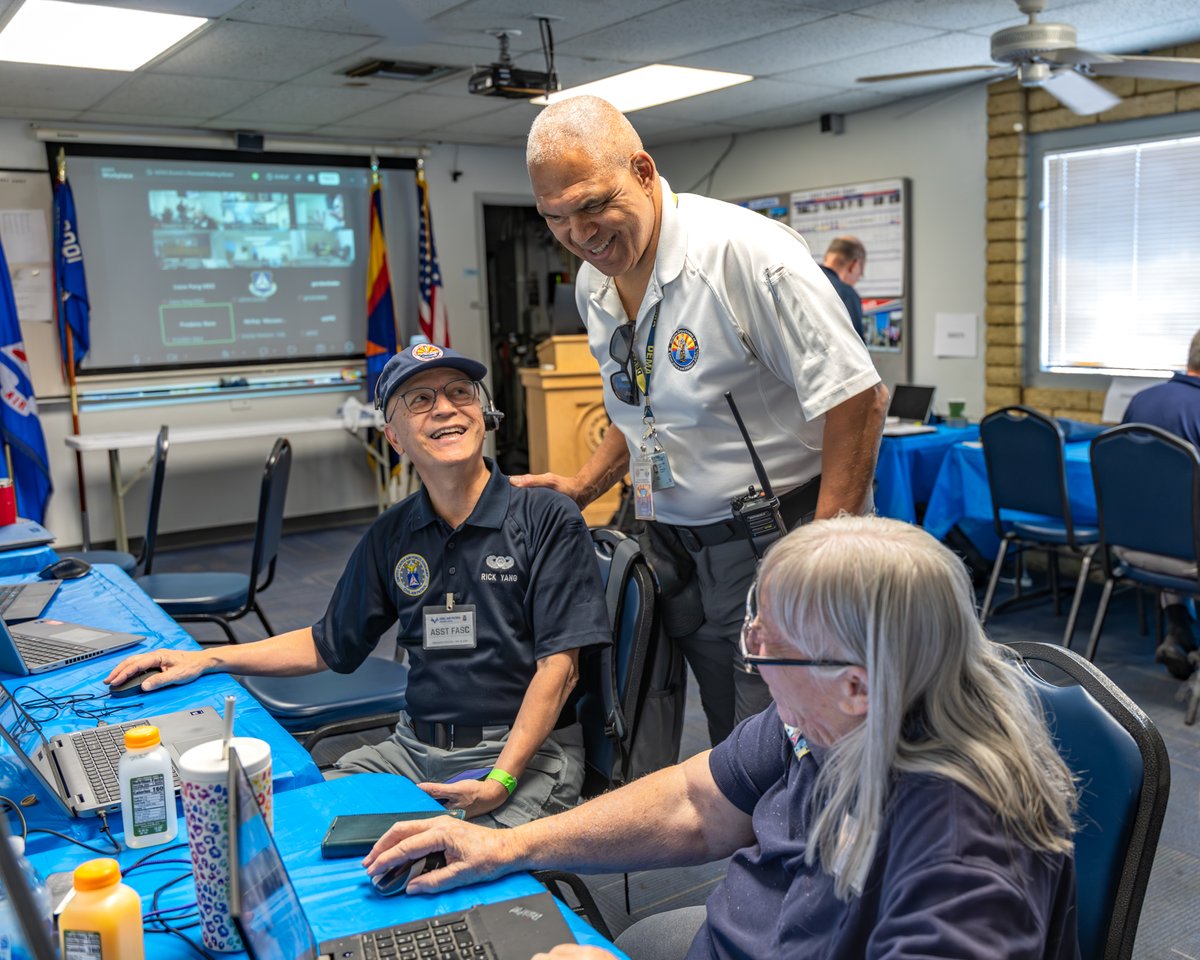 DEMAArizona's tweet photo. DEMA joined the Civil Air Patrol Az Wing @ Deer Valley Airport for an evaluated emergency exercise. We collaborated on incident mgmt and discussed how CAP real-time live imagery technology can support SEOC operations
#EmergencyPrep #CivilAirPatrol #DEMA #AZSafety https://t.co/9zlN0yhBew