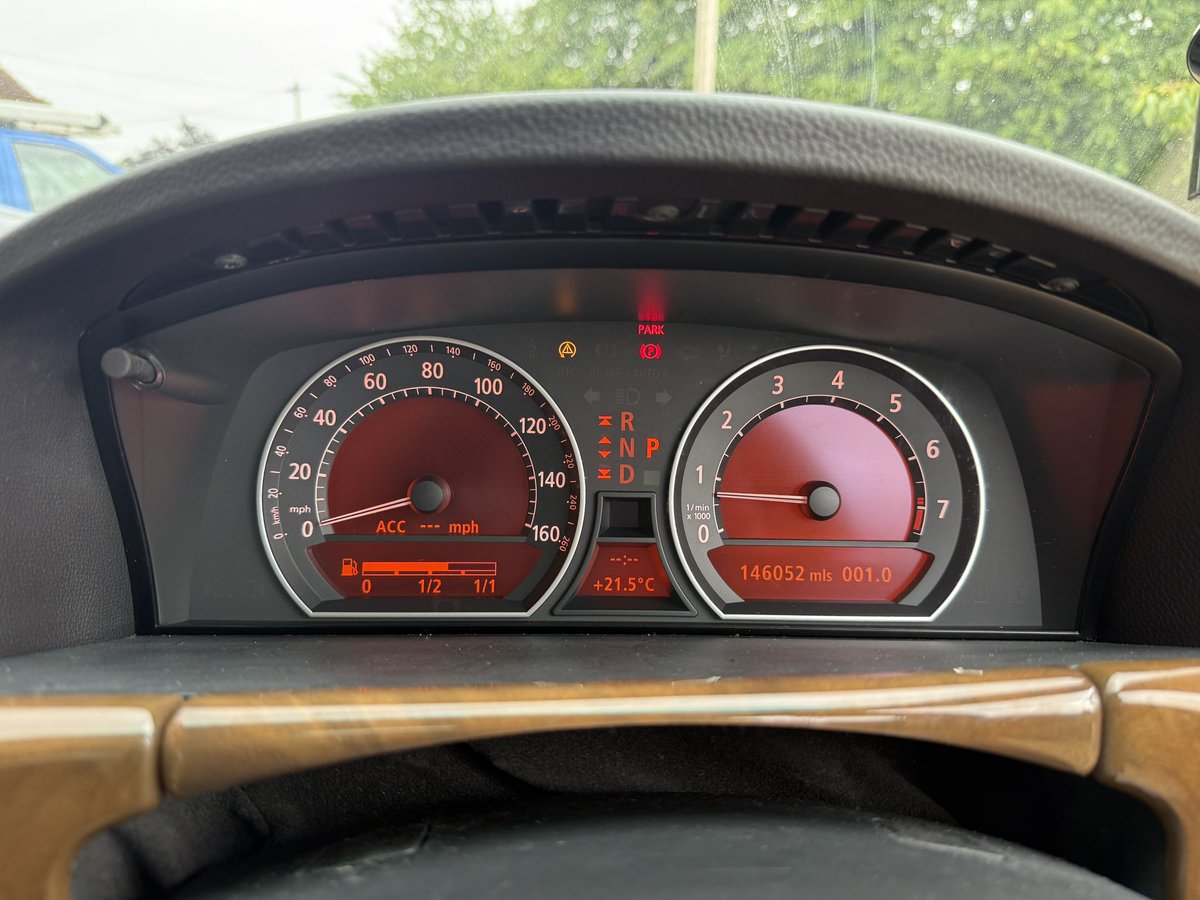 AutoInfatuation's tweet photo. Bitter sweet day with the E66.

Soldered the new Steering Angle Sensors on which is genuinely the first thing I’ve soldered since 2006 so please no judgement 😂

Then began to put it altogether and the thing that took the longest? The bloody plastic trim around the steering wheel, just would not click in properly but my Wife’s calmer and feminine touch assisted in that being sorted 🙋🏻‍♀️

Once it was all back on and I switched the car on and……….the light was still on and the ‘Drive carefully’ message still coming up too.

Kingbolen plugged in, low and behold it’s a different fault that wasn’t there before 🤦‍♂️ Upside being all of the effort hasn’t gone to waste as the brush contact/SZL fault has completely disappeared and the car now knows that the steering wheel is being turned, only being 1.01% out which I’ll take.

It’s now saying there is a Dynamic Stability Control fault which is switching between a Rotation Rate Sensor fault and just not being able to communicate with the DSC itself 🤷‍♂️

I took it for a drive down the road, hoping the wheels actually turning might reset it but unfortunately not the case.

Strangely though my indicators are now auto cancelling and I think my Adaptive Cruise is working too which is obviously great news.

Guess it wouldn’t be an old BMW if I wasn’t constantly chasing faults 😅