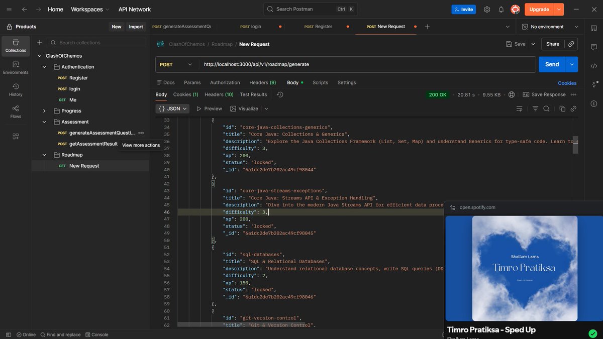 _keshav2008_'s tweet photo. Day 32/200 🚀

Done with:
✅ Skill Assessment Engine
✅ Roadmap Generator
Started with zero TypeScript experience.
Now it's finally starting to click.

Been coding 12-13 hours a day lately and somehow enjoying every bit of it.

#buildinpublic #200daysofcode #webdev https://t.co/etDXwArmOw
