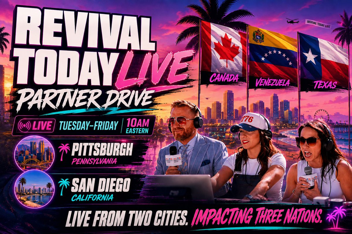 JDShuttlesworth's tweet photo. 🚨LIVE from 2 Cities, Impacting 3 nations! A must watch for all friends, partners and members of Revival Today. Beginning Tuesday! https://t.co/jFR8YMne8f