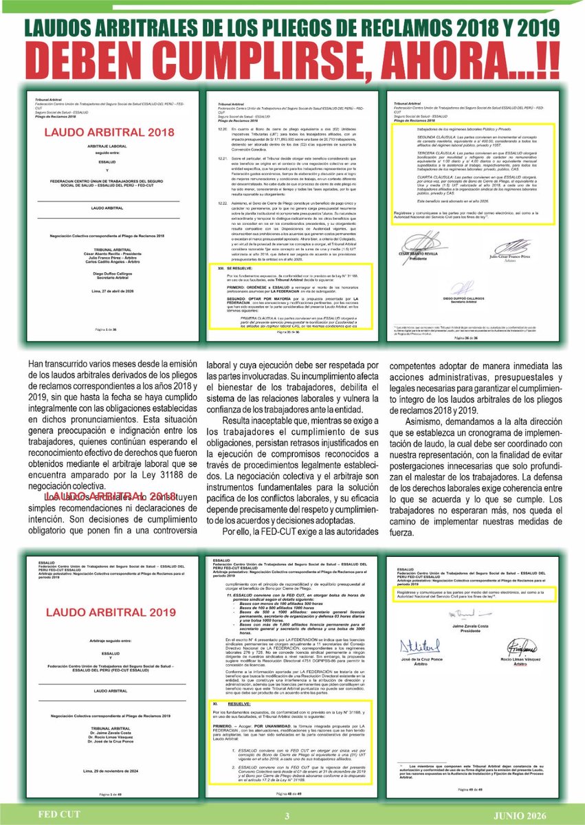 Willy_PonceC's tweet photo. #El CDN FED CUT viene elaborando estrategias de lucha para lograr respeto a la salud de los asegurados, asimismo se debe cumplir con la deuda social con los trabajadores, exigimos el respeto a los laudos arbitrales y sentencias judiciales ¡UNIDOS Y ORGANIZADOS SOMOS MÁS FUERTES! https://t.co/7c0c7kjjua