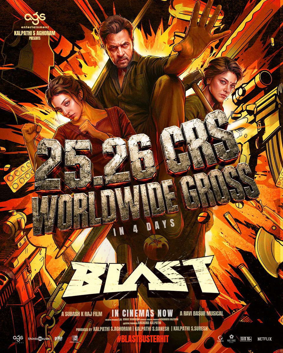 vivek2145's tweet photo. 25.26 CRORES WORLDWIDE GROSS in just 4 days💥
#Blast https://t.co/lLJXXtvxLG