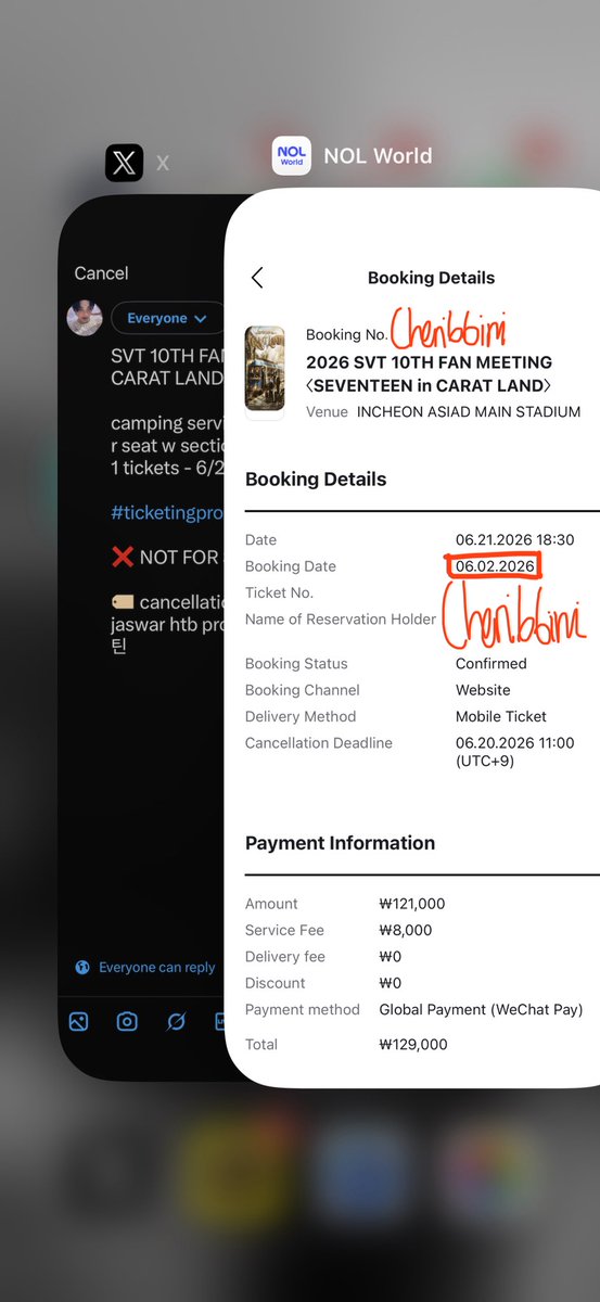 cheribbini's tweet photo. SVT 10TH FAN MEETING 〈SEVENTEEN in CARAT LAND〉

camping service ticketing proof
r seat w section - global interpark
1 tickets - 6/21

#ticketingproofcheribbini

❌ NOT FOR SALE ❌

🏷️ cancellation nol ticket jastip jual jaswar htb proxy 캐럿랜드 플로어 티켓 세븐틴 https://t.co/4sbmduI3dy
