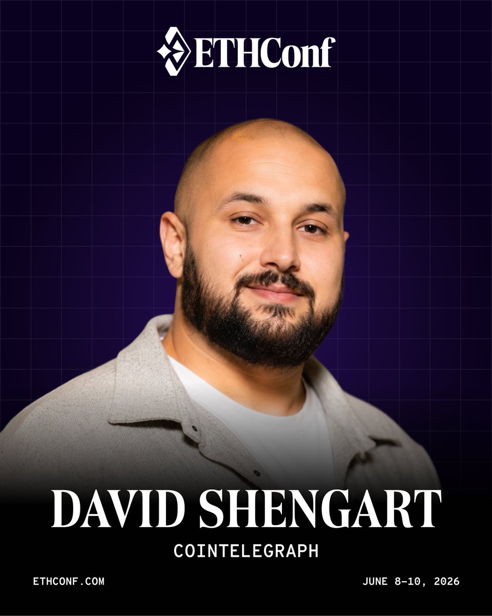 ethconf's tweet photo. 🌟 NEW ETHConf speaker announced:

@reason8eth, Head of @CointelegraphAc

Runs Cointelegraph's accelerator program, providing investment, media reach, and mentorship to early-stage Web3 startups across DeFi, infrastructure, and consumer crypto.

June 8–10, NYC. 🗽 https://t.co/8hrLOdVYDX