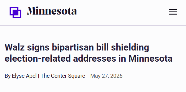 UniteForPrivacy's tweet photo. Thanks to a major privacy reform law, Minnesotans will no longer have to choose between their right to participate in politics and their right to be safe at home. https://t.co/ABI5USjLwd