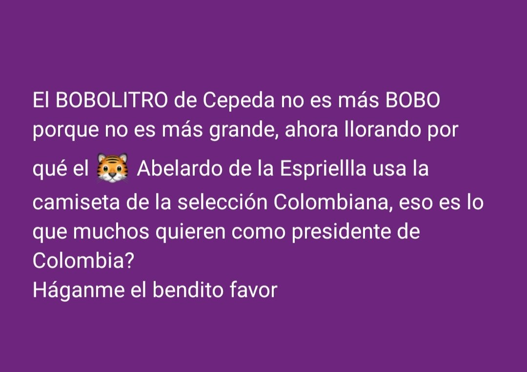 Facaper1's tweet photo. @IvanCepedaCast deje de chillar que parece una caja de pollos, la camiseta de la @FCFSeleccionCol es una prenda de vestir que podemos usar dónde y cuando se nos de la gana MISERABLE CONCHA DE MUGRE.
HP.....
Ahí si los petristas se quedan callados con las estupideces que dice https://t.co/jMps9NTy5S