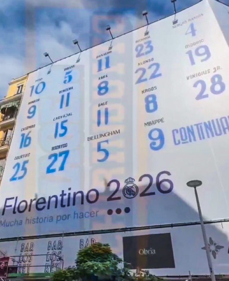 theMadridZone's tweet photo. 🚨 New Florentino Perez campaign banner displaying his most iconic signings. @elchiringuitotv 🥶 https://t.co/lddEBovAdT