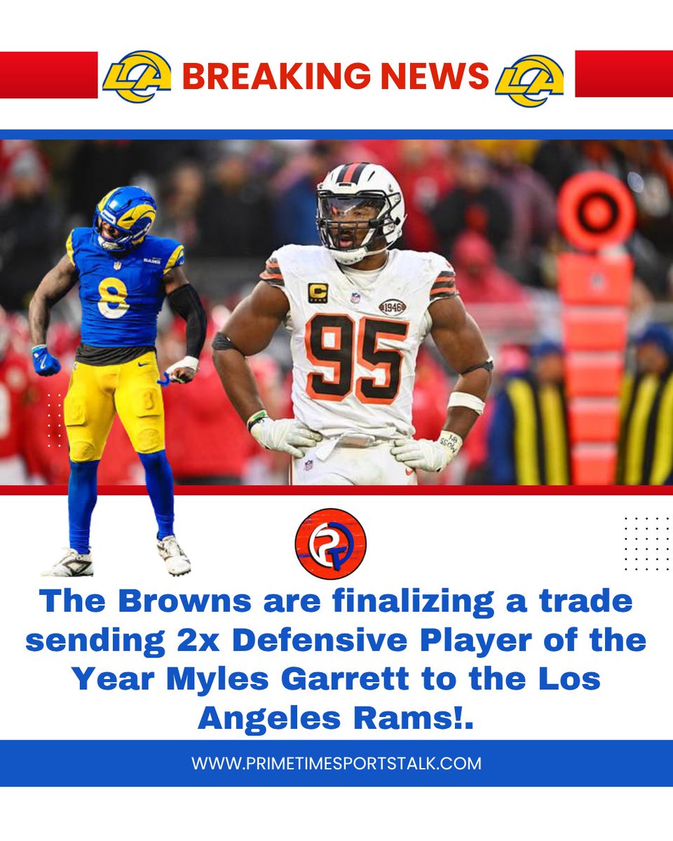🤯Absolute bombshell in the NFL today. Myles Garrett heading to Hollywood is the definition of a blockbuster. The Rams are going completely all-in, and the entire NFL landscape just shifted! 🤯🎬

#NFL #MylesGarrett #Rams #Browns #Chiefs #Chiefskingdom