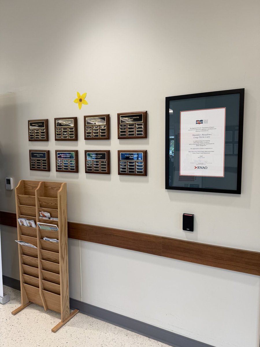 HumberMLTCH's tweet photo. When you walk through the front doors of our home, you’ll now proudly see our BPSO designation hung on the wall

This certificate is a reminder of our dedication to evidence-based practices and promise to provide the best possible care for all 320 of our residents! #BPSO 

@RNAO https://t.co/cxerBnzjrF