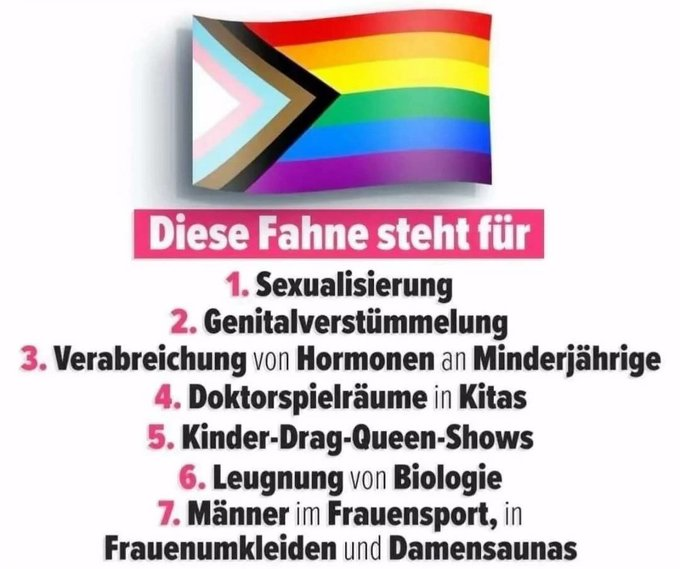 kutschera_u's tweet photo. Wie kann man so blöd sein, noch immer diese Fahne der Kindesmisshandlung zu bewerben? #Stolzmonat-Juni-Ich bin stolz darauf, ein deutschstämmiger US- Biologist-Author-Composer zu sein-lebe zwischen zwei Welten- Dtland-USA-kann daher gut vergleichen! https://t.co/TUN0FlquSA