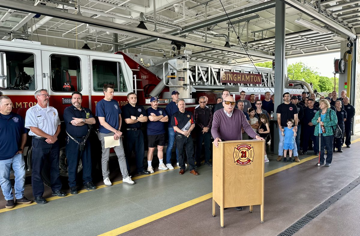 RepRileyNY's tweet photo. Upstate firefighters put their lives on the line for us every day.

They shouldn’t have to overpay for lifesaving equipment because a handful of companies have rigged the system.

That’s why I joined the Binghamton Fire Department today. If a system is making it harder for firefighters to protect our communities, then it’s time to fix it.