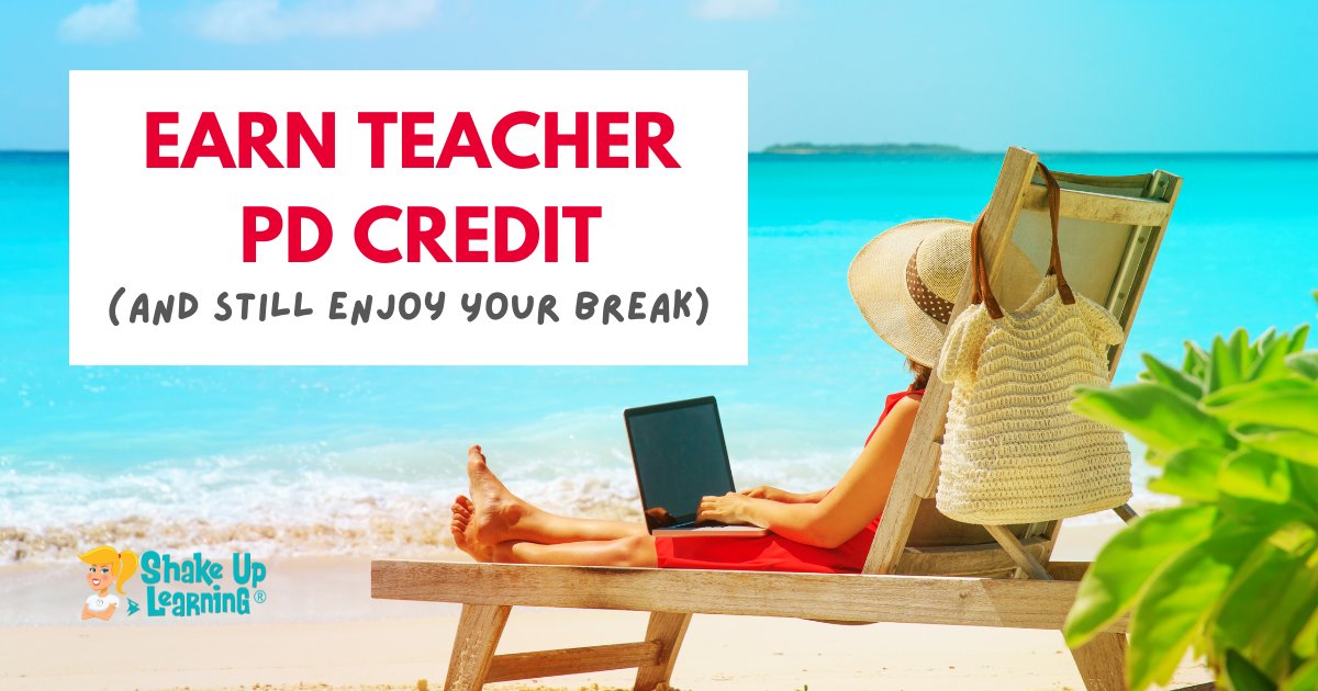 ShakeUpLearning's tweet photo. 5 Smart Ways to Earn Summer PD Credit (and Still Enjoy Your Break) 
https://t.co/GPi9hmQKfE #edtech #edchat #aiineducation #googleedu #ISTE #FETC #teacherlife #notatiste https://t.co/IuXTpY9VBN