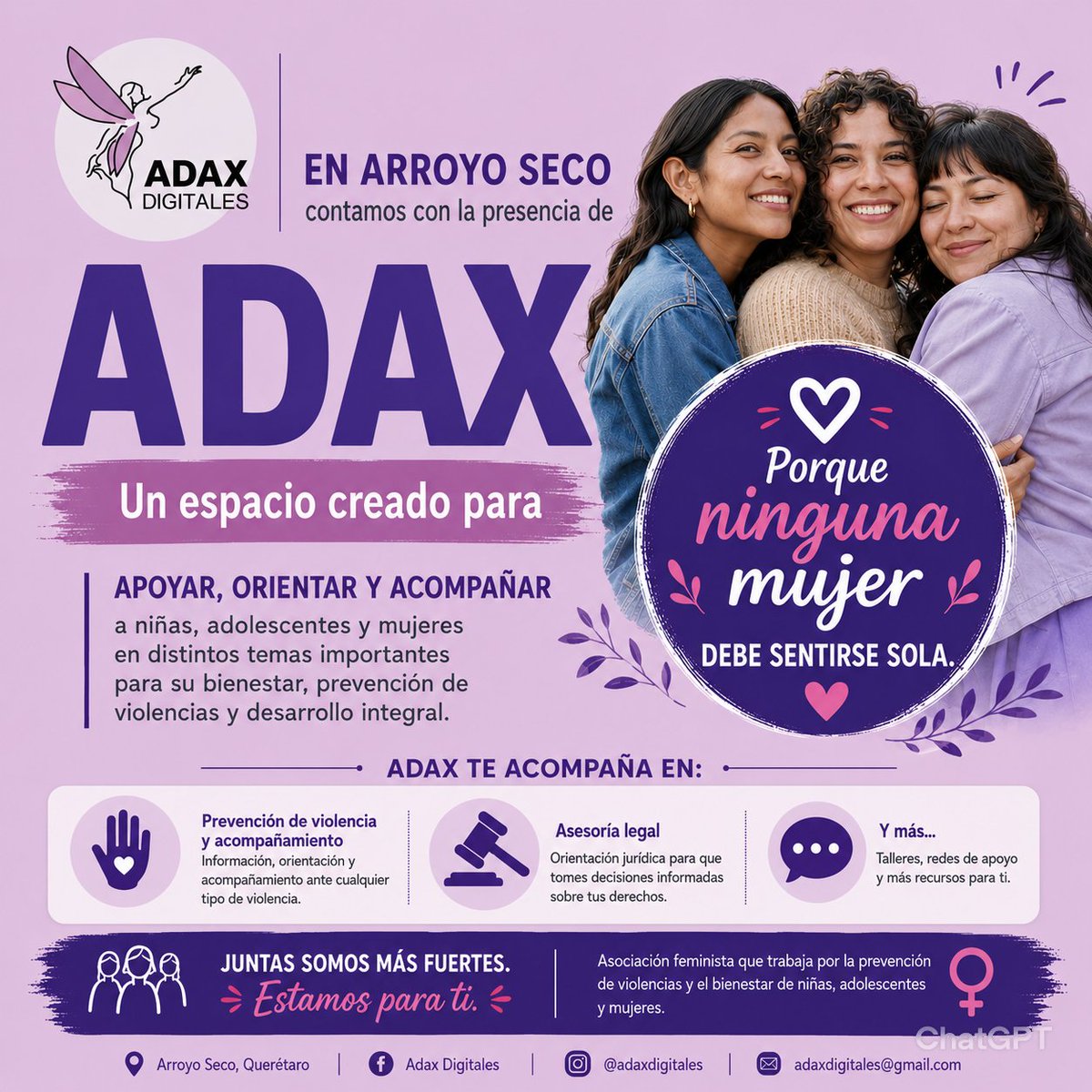 ADAxDigitalesAC's tweet photo. 📍 Desde Arroyo Seco nos sumamos para hacer visible que las mujeres de la Sierra también participamos, nos organizamos y trabajamos por un entorno más justo y libre de violencias.

#AdaxDigitales #ArroyoSeco #SierraGorda #MujeresOrganizadas #RedesDeApoyo #PrevenciónDeViolencias https://t.co/A12Ym4F0pF