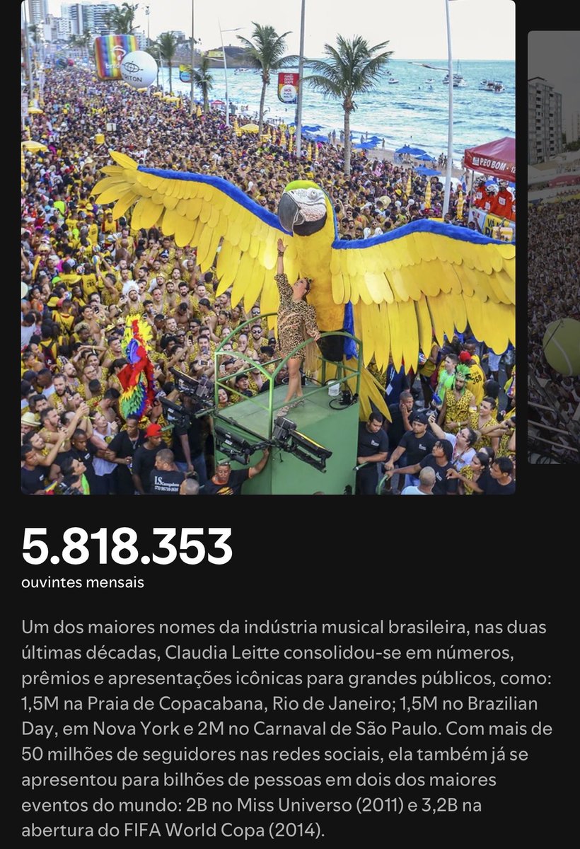 AxeOgum's tweet photo. Rainha do Axé 👸🏼!

Ao ultrapassar Léo Santana, Claudia Leitte se torna a cantora de axé com mais ouvintes no Spotify. https://t.co/gxP8dhjgrb