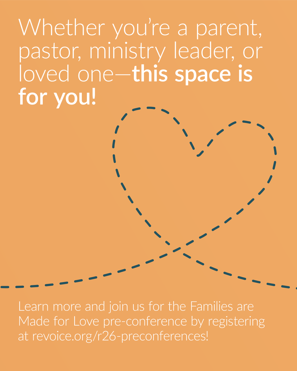 revoiceorg's tweet photo. Families are Made for Love. ❤️

Join us for a Revoice26 pre-conference led by Posture Shift exploring faithful family relationships through grace and understanding.

A space for parents, pastors, loved ones, and ministry leaders. Register at https://t.co/fylcxqoki5! 🎫 https://t.co/dyZV6a5iyg